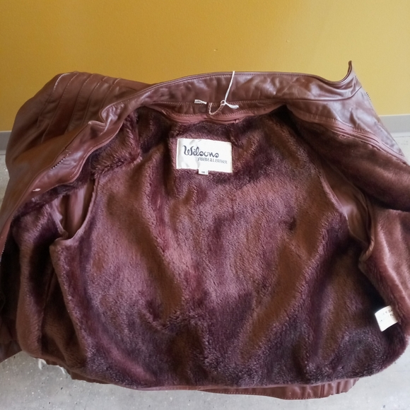 Rare Wilson lined leather Jacket SZ 16 - Picture 8 of 13